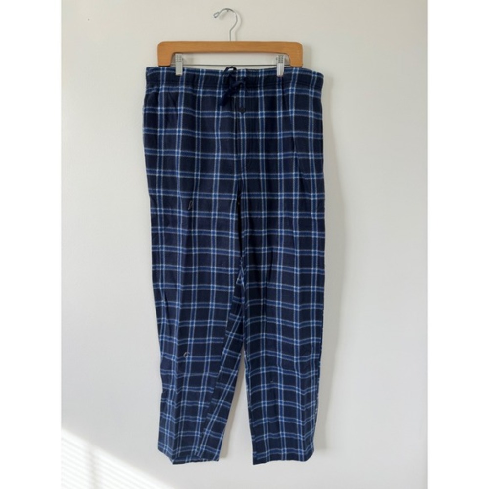 Fruit‎ of the Loom Men's Sleepwear Pajama Bottoms – Blue Plaid – Size Large